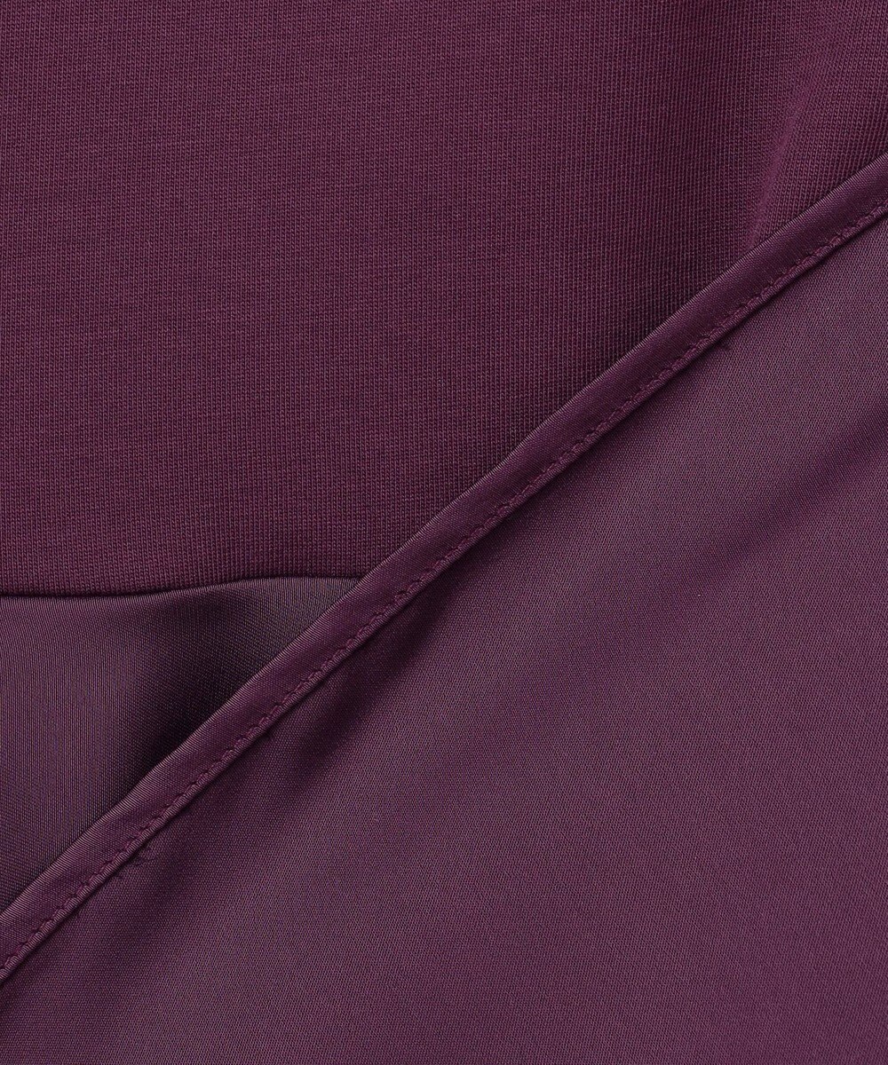 ANY L 【WEB限定】サテンコンビペプラムカットソー 