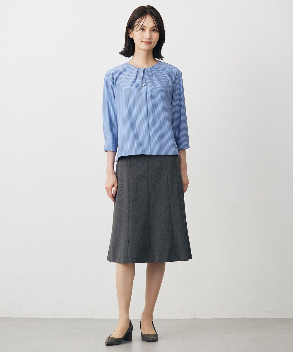 J.PRESS LADIES L 【洗える】T/Rアルガンシルク フレア スカート 