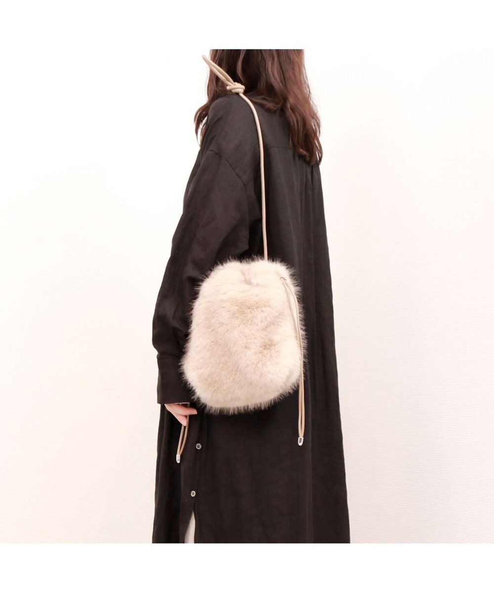 UNBILLION カシュカシュ cachecache / エコファーシンプル巾着ショルダーバッグ 