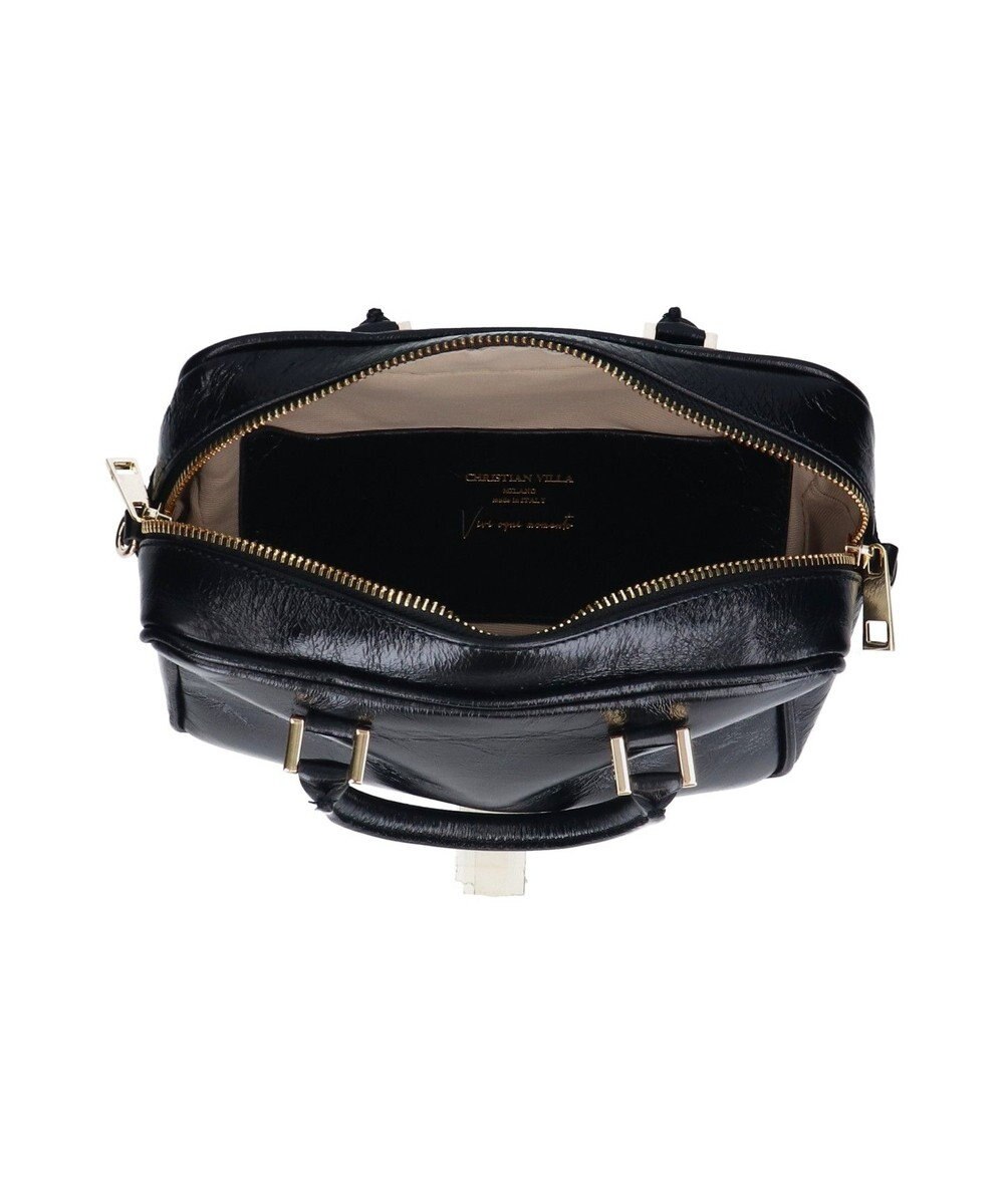 INTER-CHAUSSURES 【CHRISTIAN VILLA】スクエアレザーハンドバッグ 