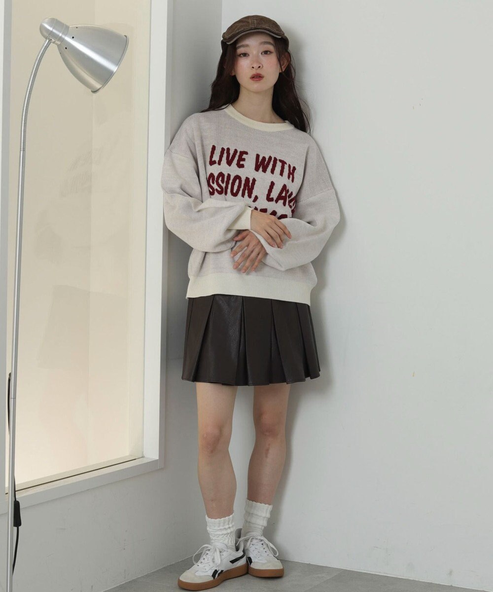 WEGO レタリングニットプルオーバー 