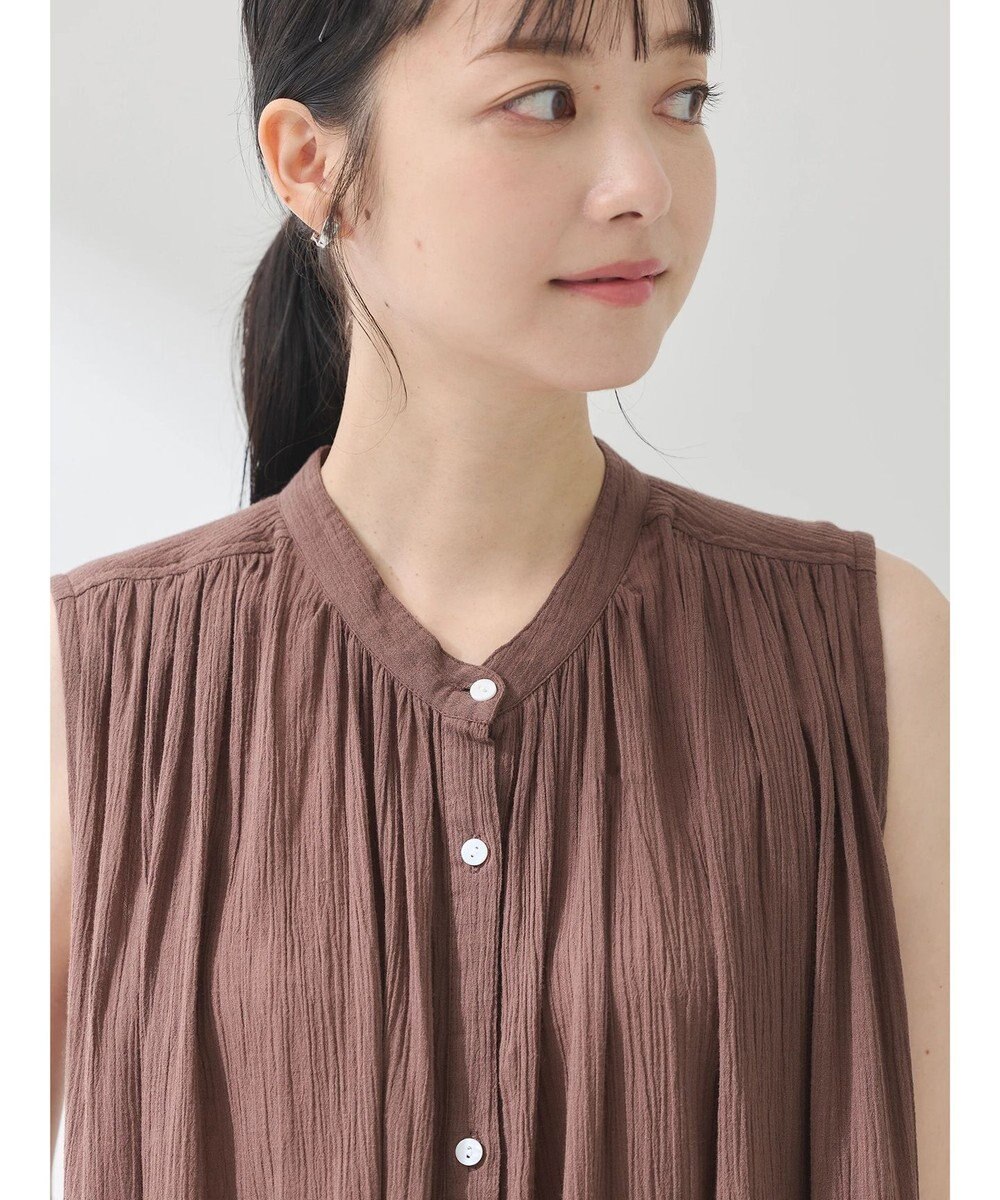 earth music&ecology 綿クレープワンピース（無地） 