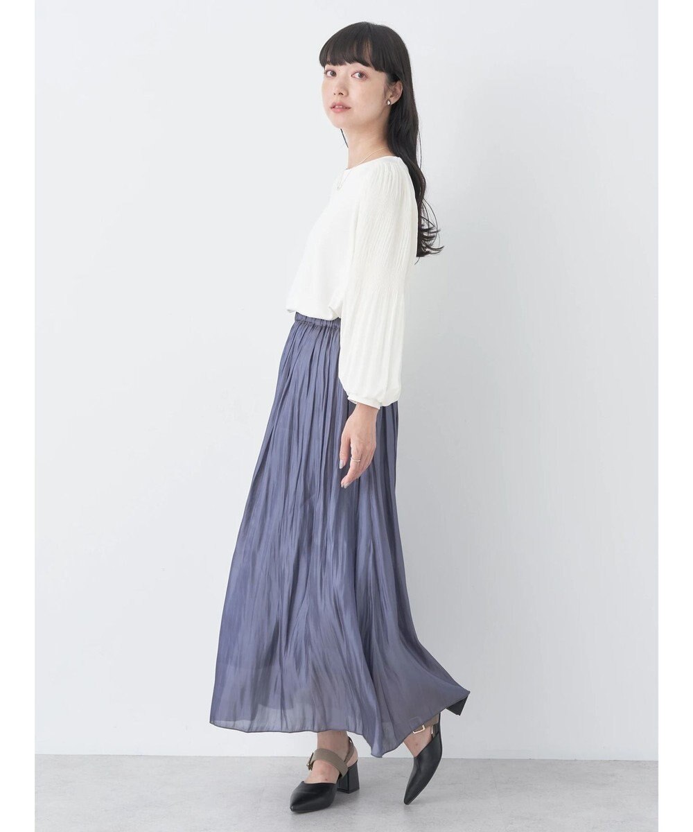 earth music&ecology シャイニーギャザースカート 