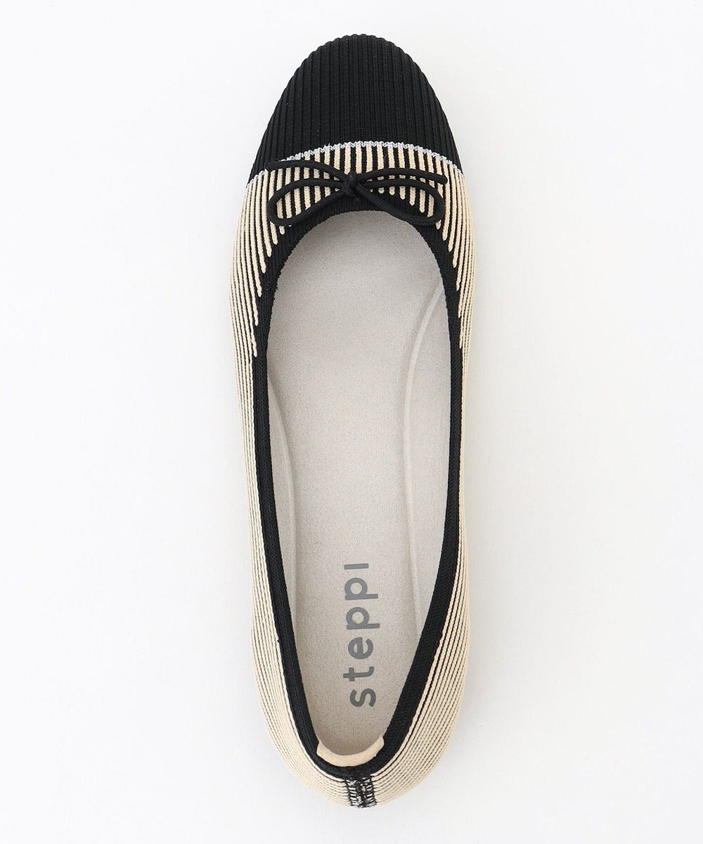 steppi ラウンド バイカラー バレエ パンプス 