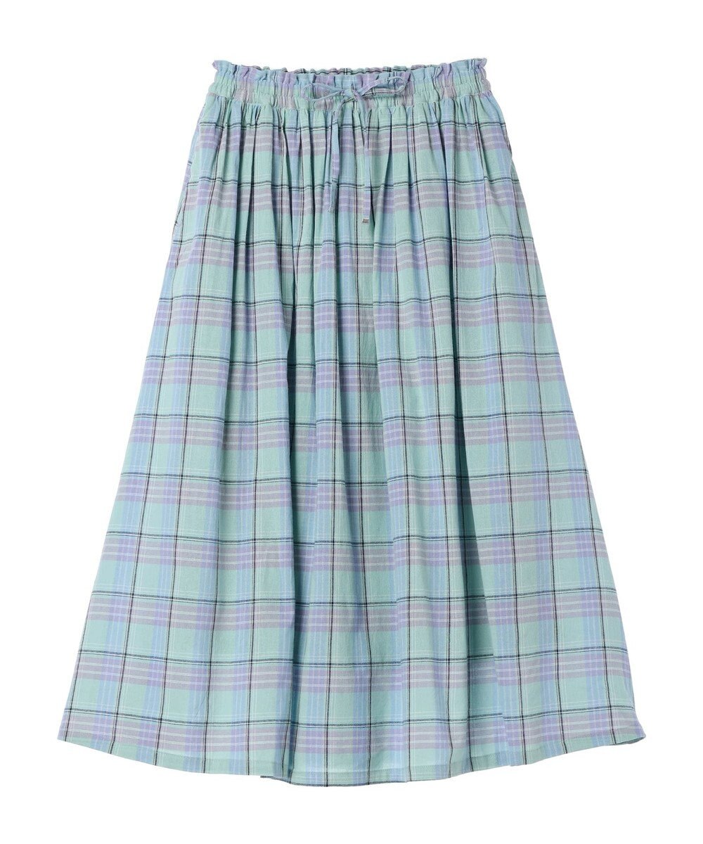 CRAFT STANDARD BOUTIQUE チェックギャザーロングスカート 