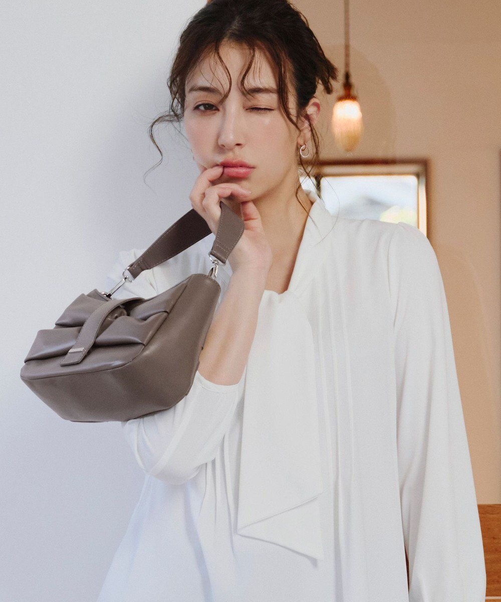 Tiaclasse 【安田美沙子さん着用・2way】リボンギャザーミニバッグ 