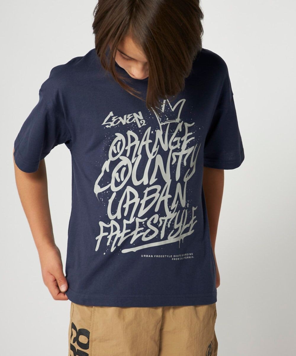 OP／FILA 【SEVEN2】グラフィティ風プリントTシャツ 