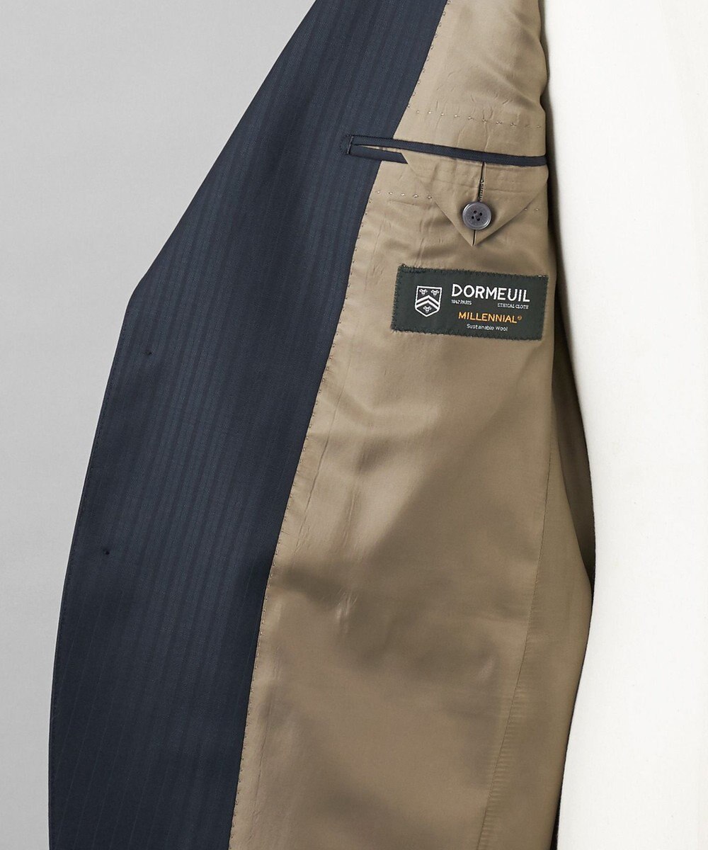 GOTAIRIKU 通年仕様【DORMEUIL/ドーメル】ミレニアル  3ピーススーツ(ネイビー) 