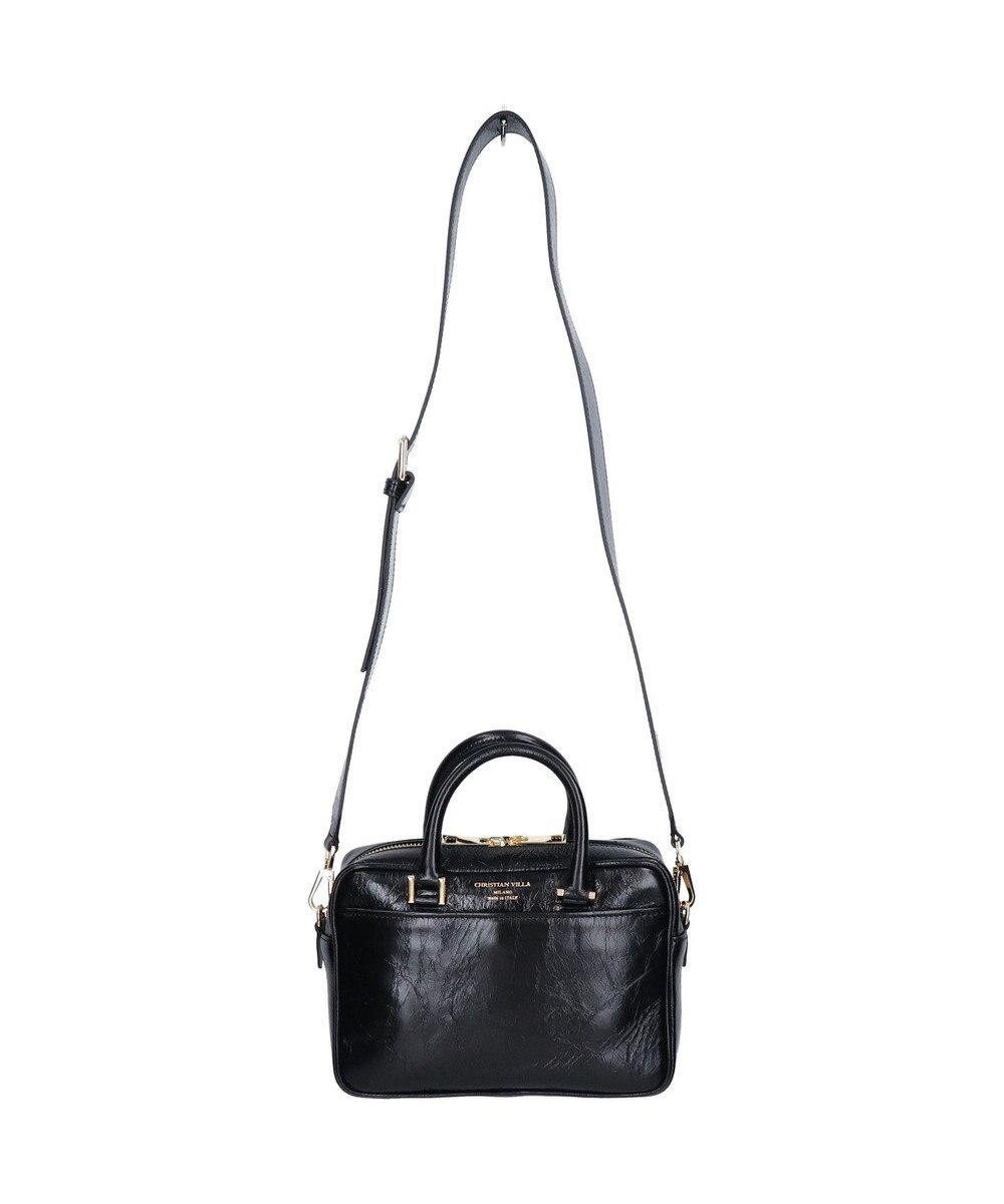 INTER-CHAUSSURES 【CHRISTIAN VILLA】スクエアレザーハンドバッグ 