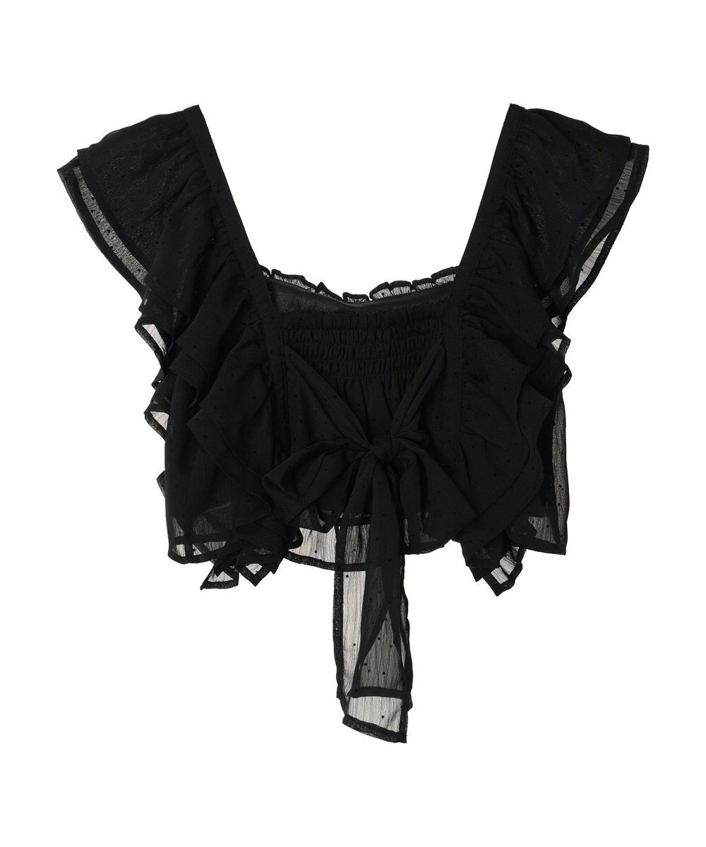 earth music&ecology フロッキードットフリルビスチェ 