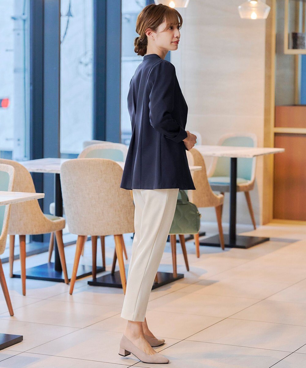 Tiaclasse 【ダブルストレッチ・洗える】カラーレスロングジャケット 