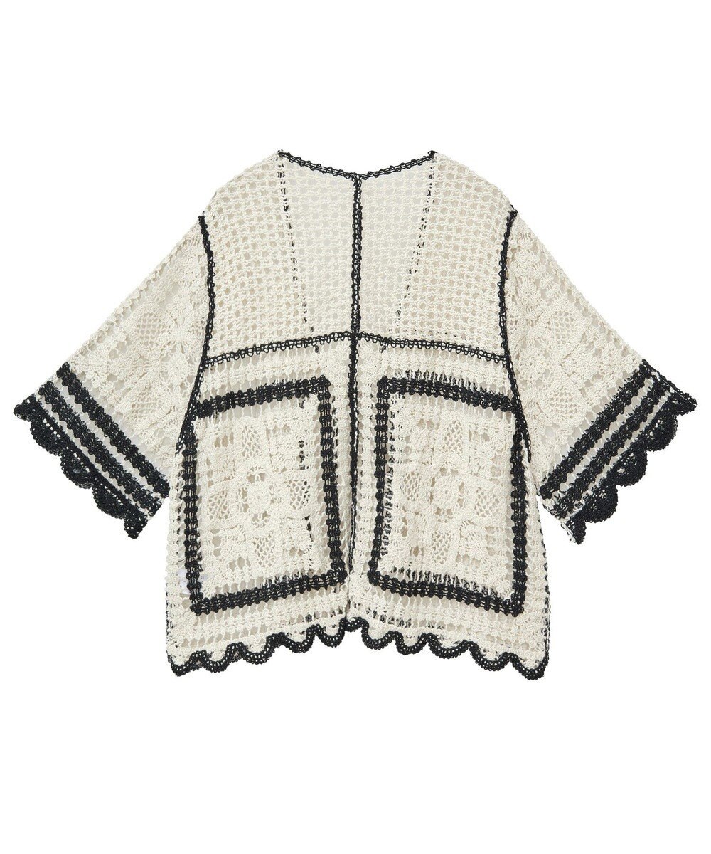 Green Parks ・ＥＬＥＮＣＡＲＥ　ＤＵＥ　カギ針風レースカーデ 