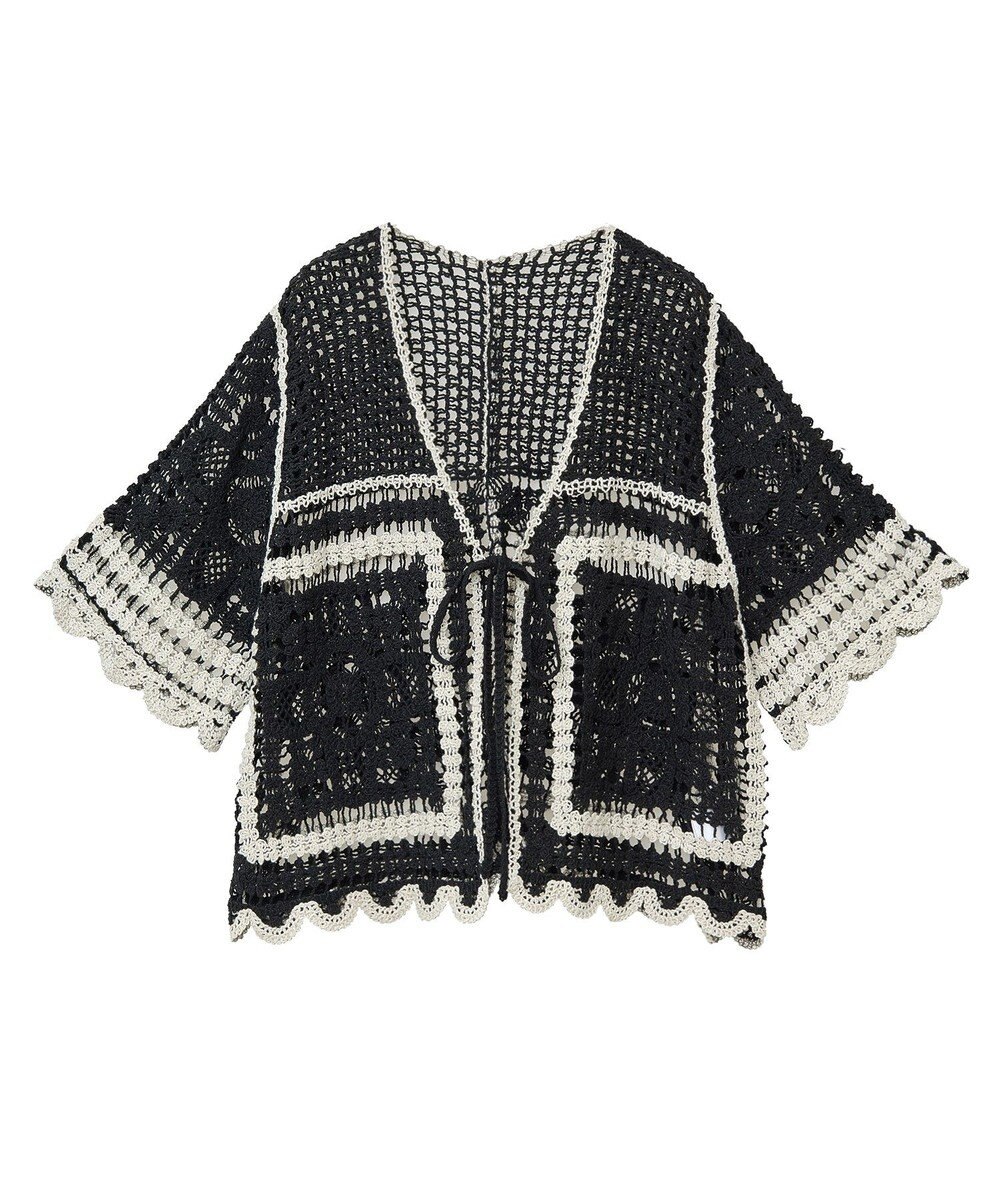 Green Parks ・ＥＬＥＮＣＡＲＥ　ＤＵＥ　カギ針風レースカーデ 