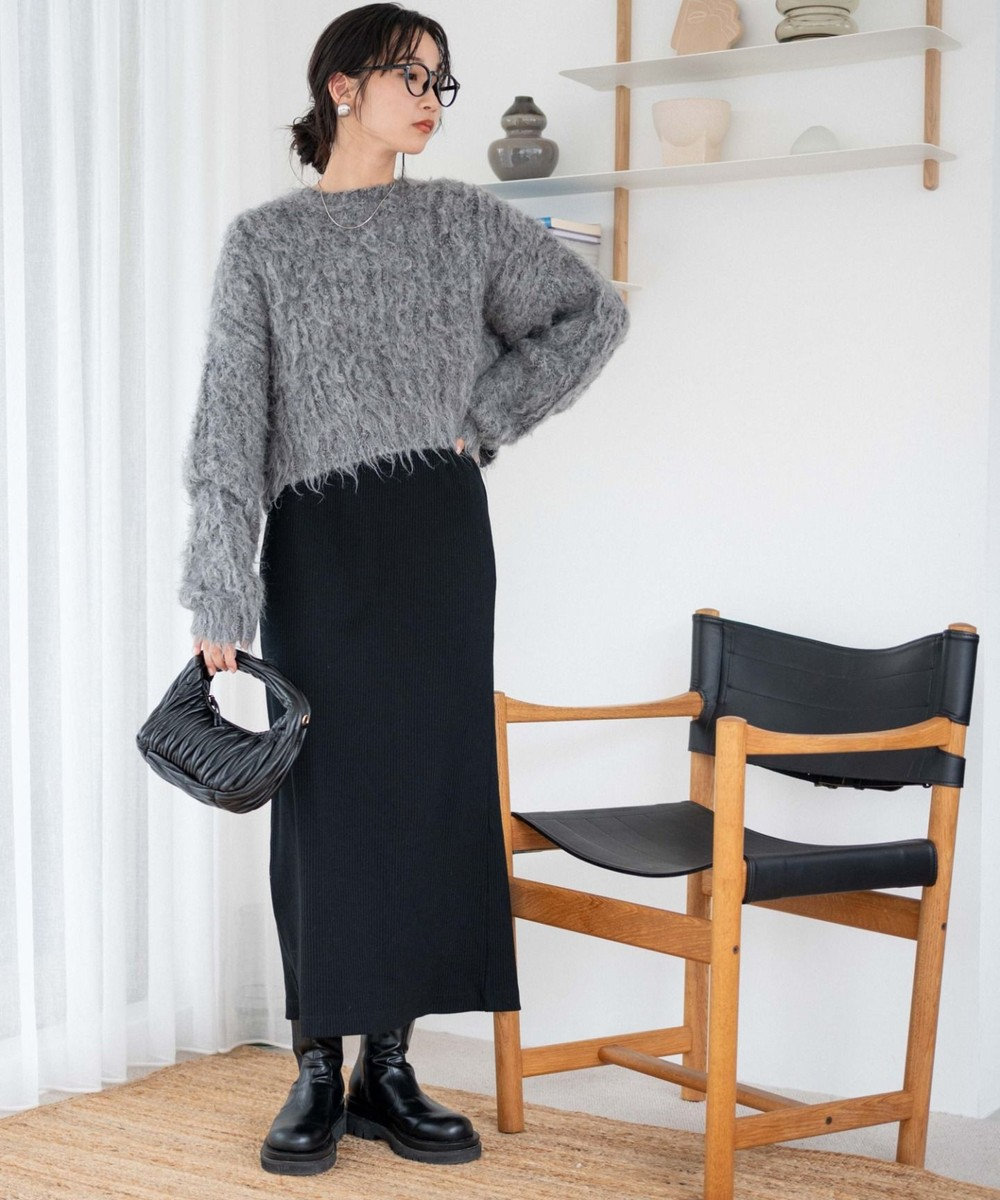 WEGO ブラッシュニットショートプルオーバー 