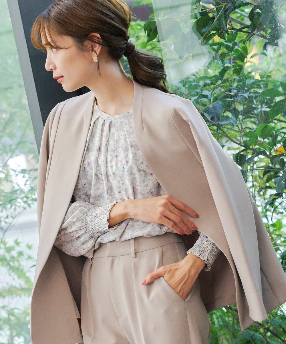 Tiaclasse 【ダブルストレッチ・洗える】カラーレスロングジャケット 