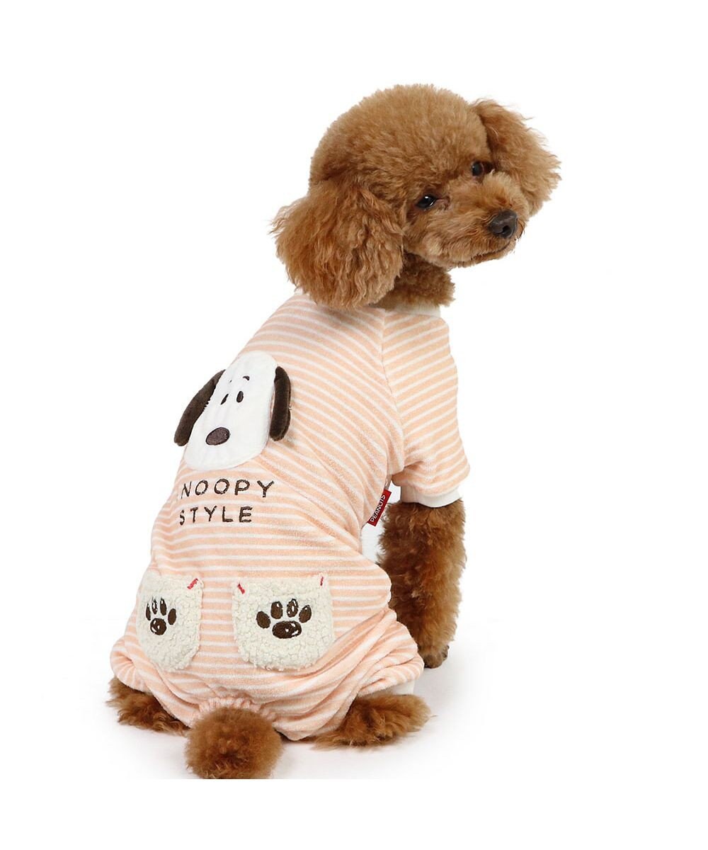 PET PARADISE スヌーピー サーモキープ  ロンパース 《フェイス柄》 小型犬 