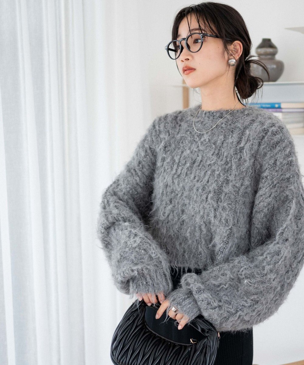 WEGO ブラッシュニットショートプルオーバー 