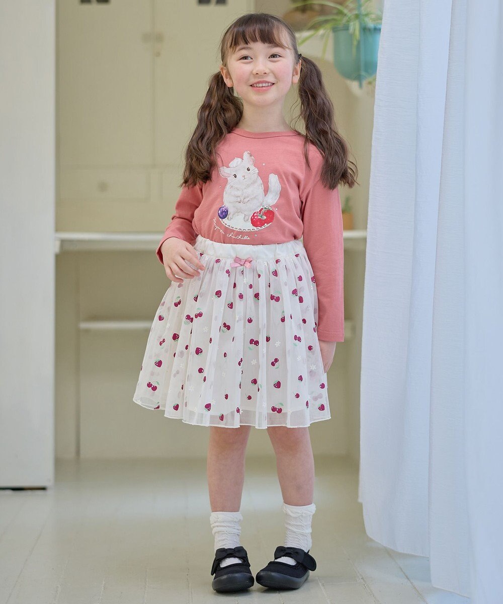 ANY KIDS 【チェリーベリーシリーズ】フルーツ チュール スカート 