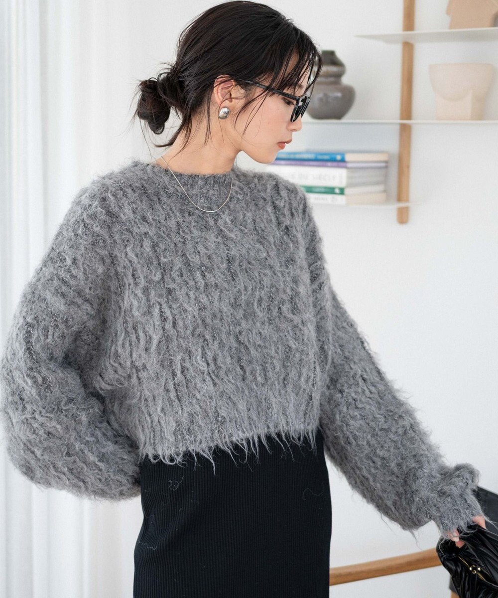 WEGO ブラッシュニットショートプルオーバー 