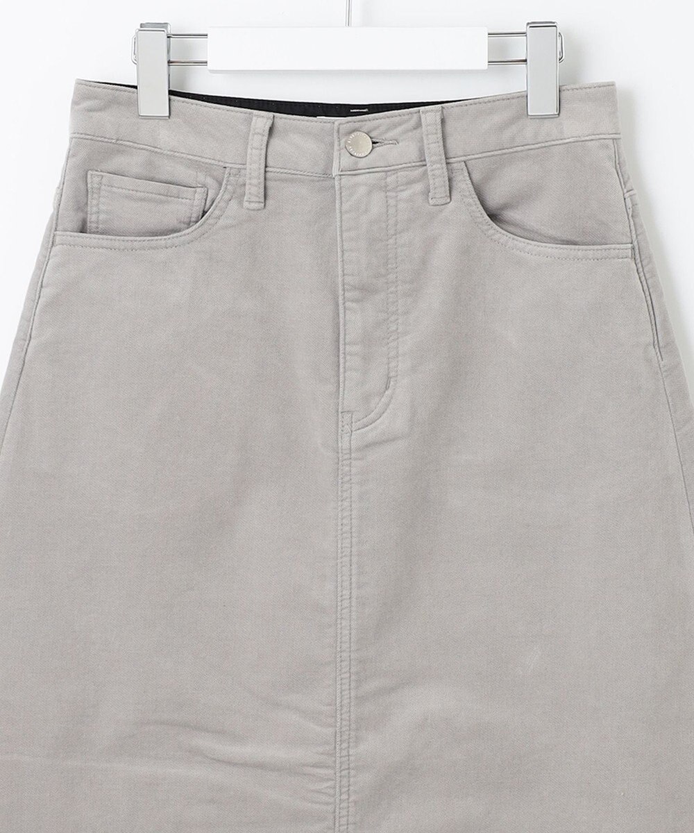 自由区 【洗える】リブレスコール ロングスカート 