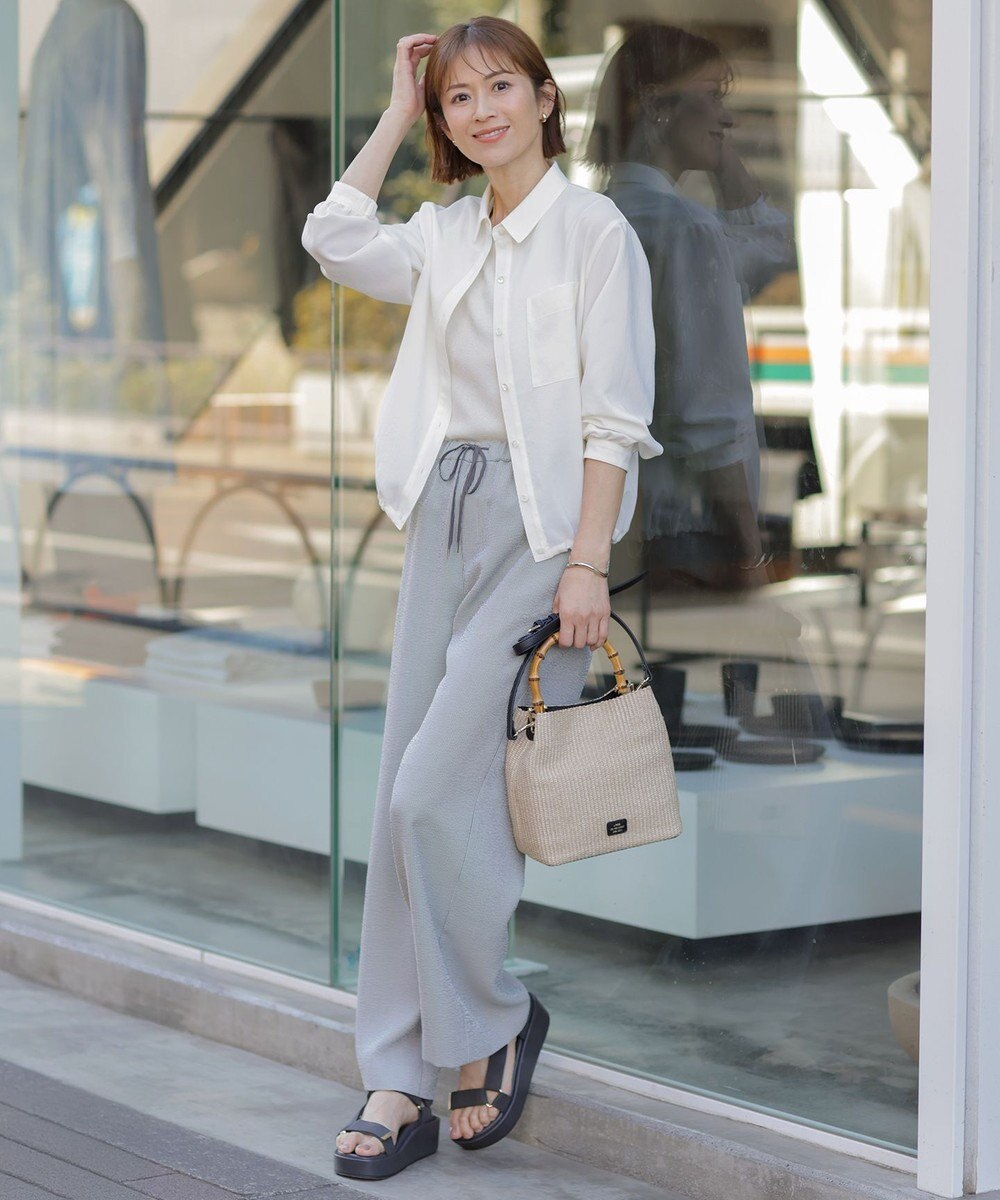 J.PRESS LADIES S 【洗える・接触冷感・防シワ・吸水速乾】BREEZE COOL シャツ ブラウス 