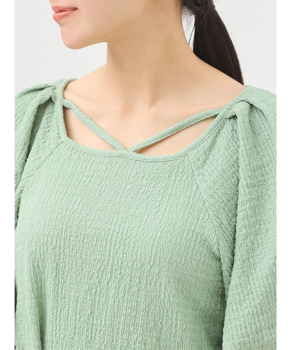 earth music&ecology バルーンスリーブプルオーバー 