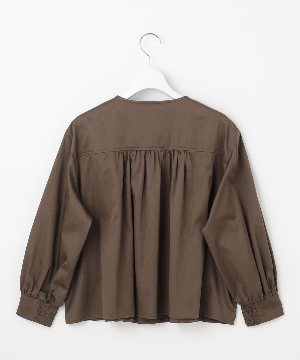 23区 S 【SLOW/一部店舗限定】ウォッシュドコットンサテン ブラウス 