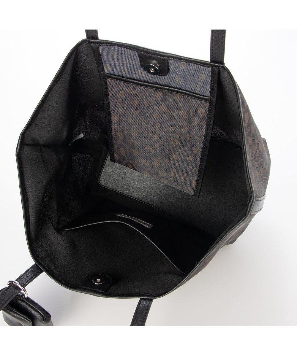 UNBILLION カシュカシュ cachecache / チュールメッシュヒョウ柄プリントトートＬ 