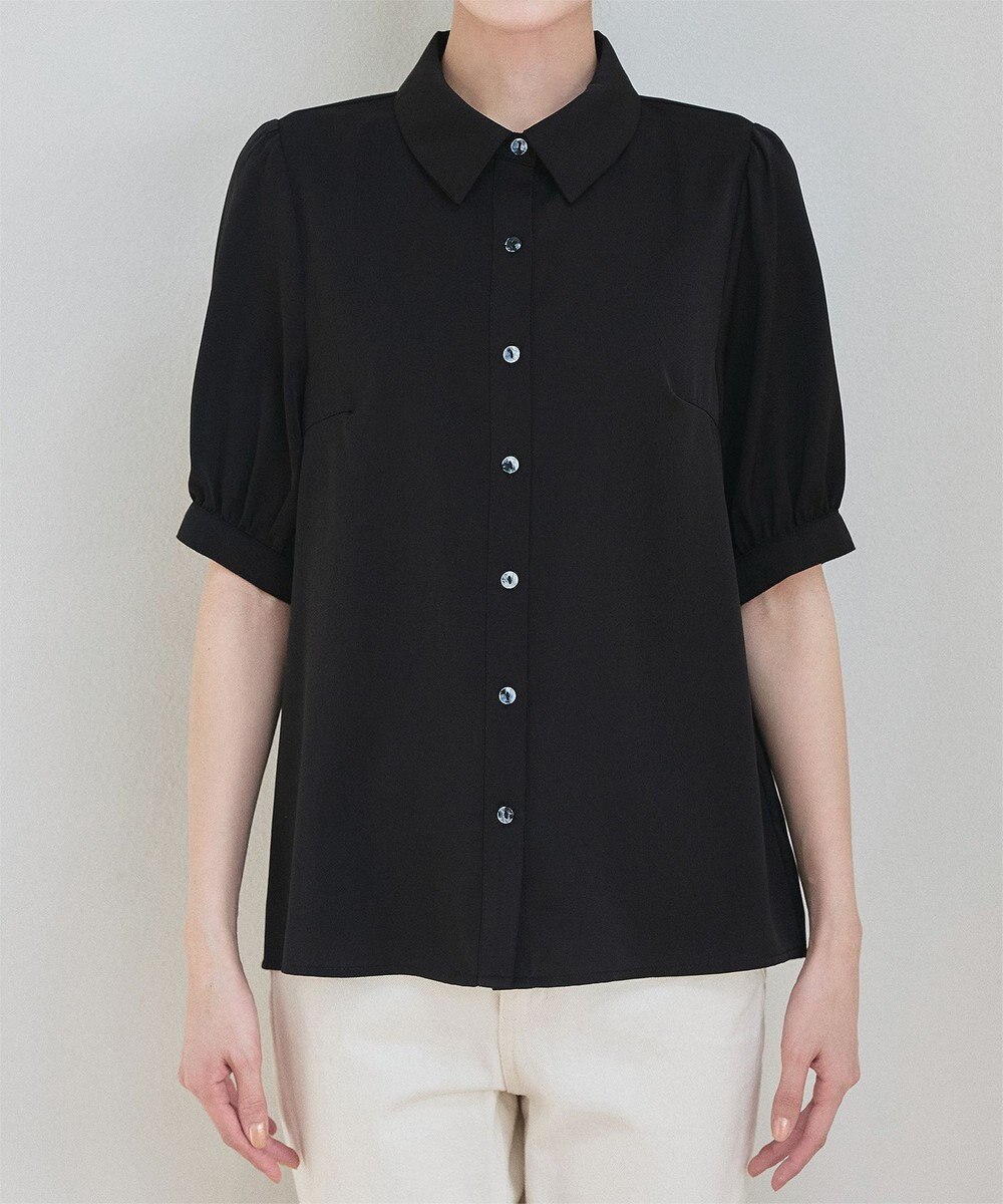 Tiaclasse L 【洗える】パフスリーブシャツブラウス 