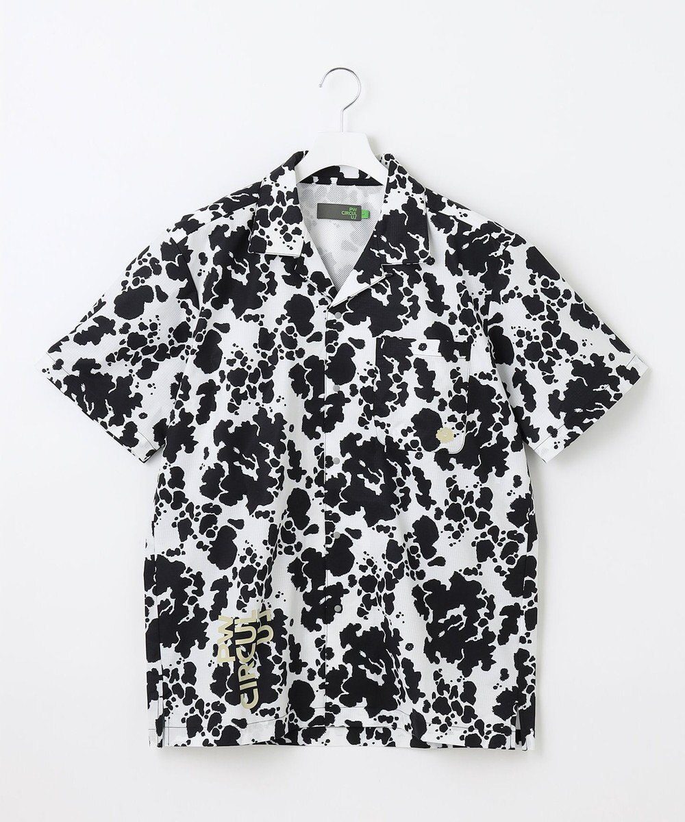 PW CIRCULUS 【MEN】【ストレッチ/通気性】プリント オープンカラー シャツ 