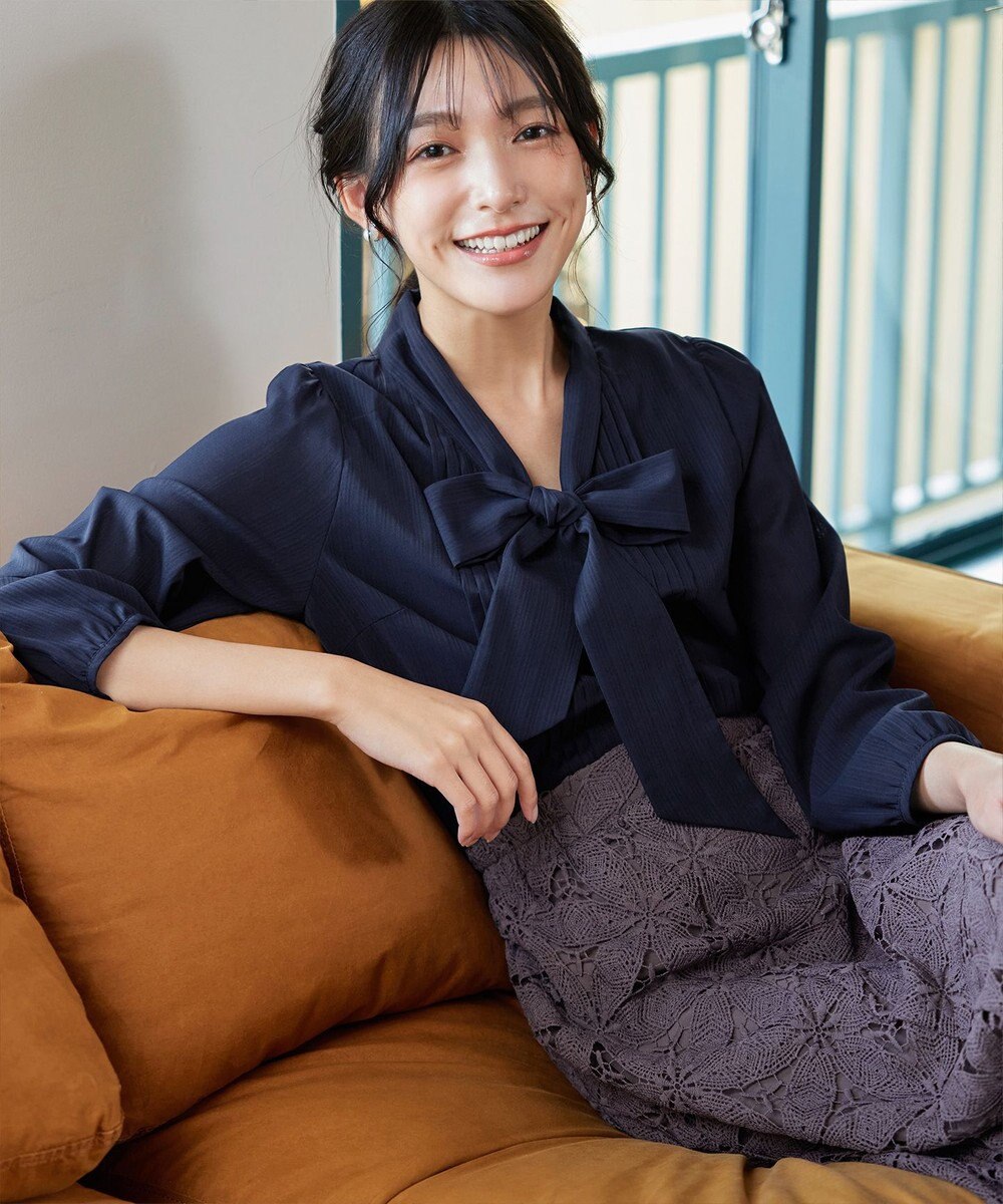 Tiaclasse 【新色追加・洗える】リボンタイブラウス 