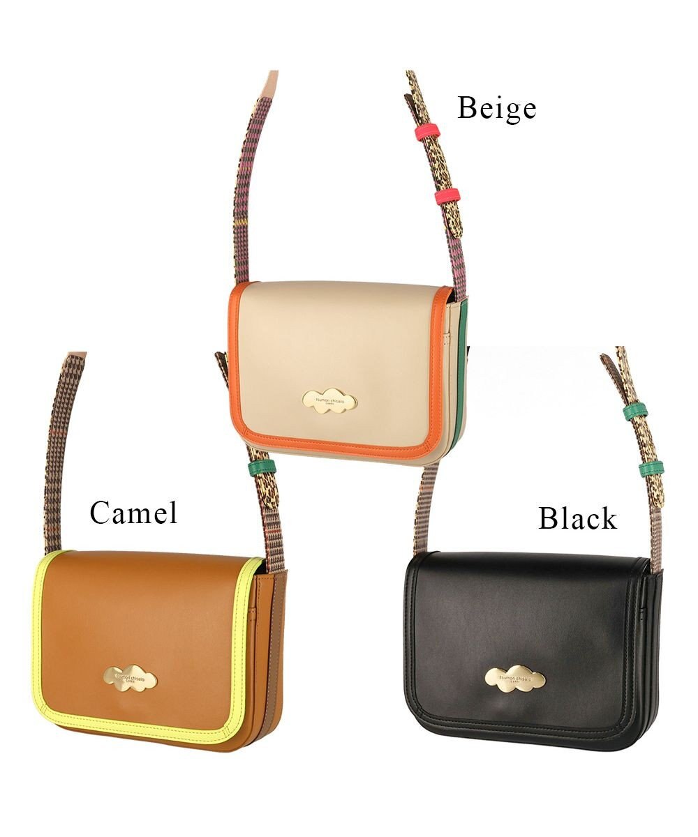 tsumori chisato CARRY カラーコンビエコレザー ショルダーバッグ 
