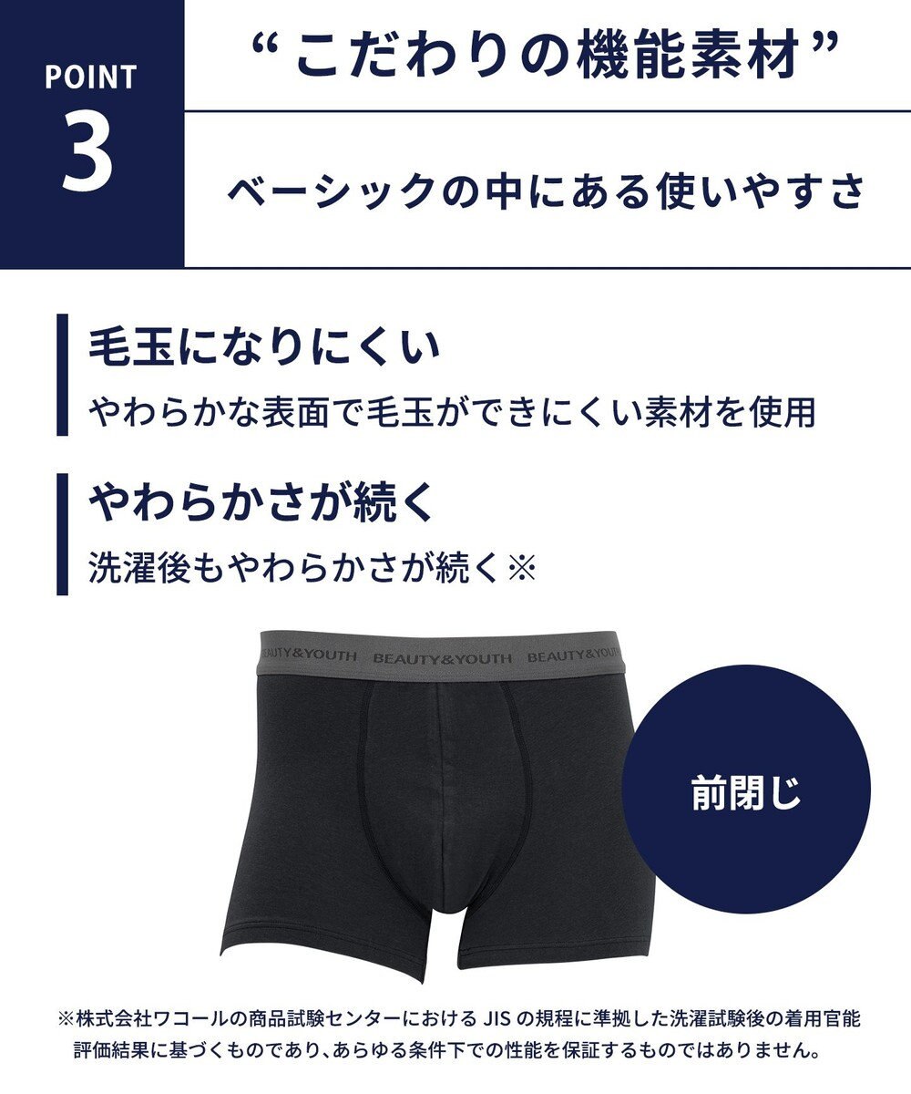 WACOAL MEN WACOAL MEN <UNITED ARROWS>コラボ 【気持ちいいパンツ】 ボクサーパンツ フロントの安定性・快適性 綿混(本体・ウエストテープ肌側) 前閉じ 下着 メンズ WT3490 /ワコールメン 
