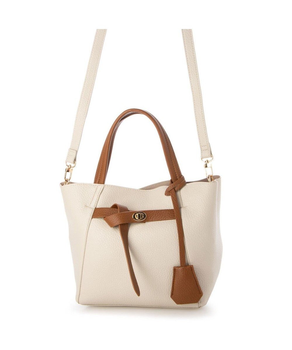 UNBILLION カシュカシュ cachecache / ベルトディテールフェイクレザートート 