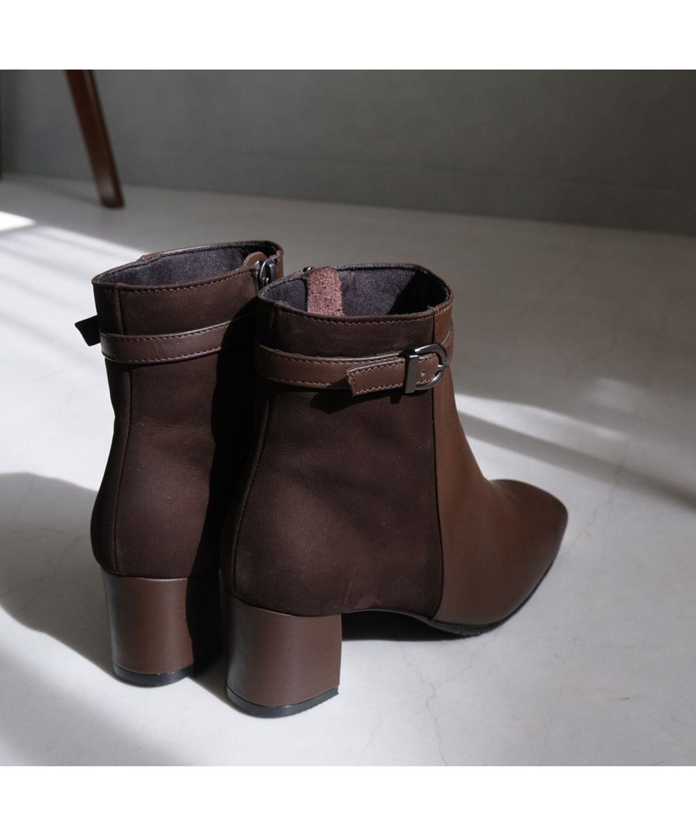 Pointer 本革スエードコンビショートブーツ 