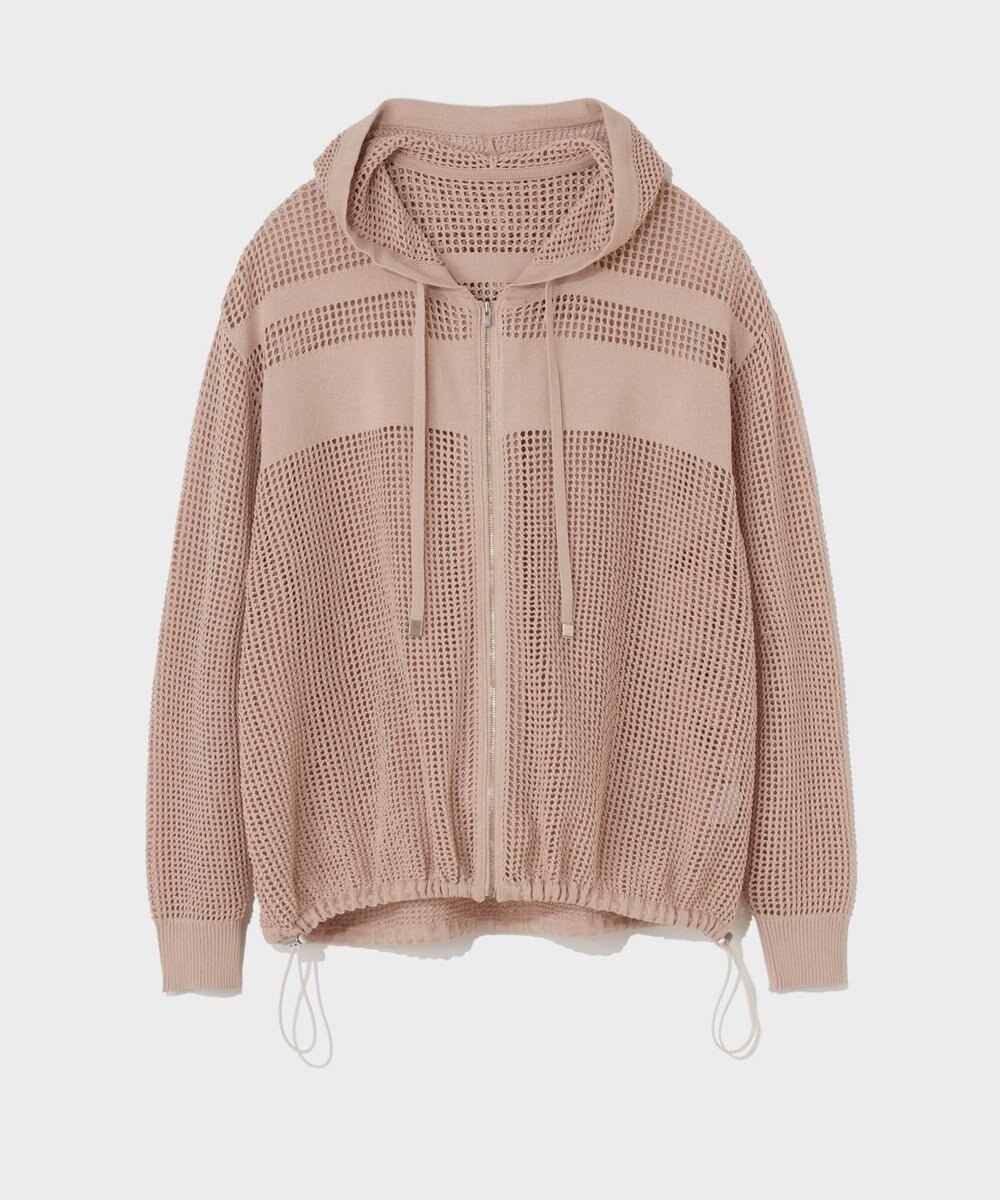 GRACE CONTINENTAL ボーダーメッシュフーディ 