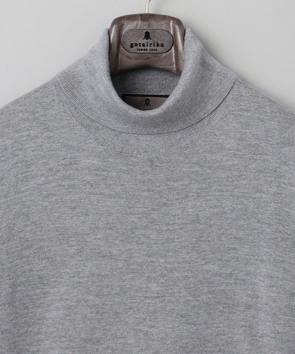 GOTAIRIKU 新色追加【洗える/チクチクしにくい/ピリングしにくい】イタリア糸 ハイゲージ タートルネックニット_WOOL100％ 