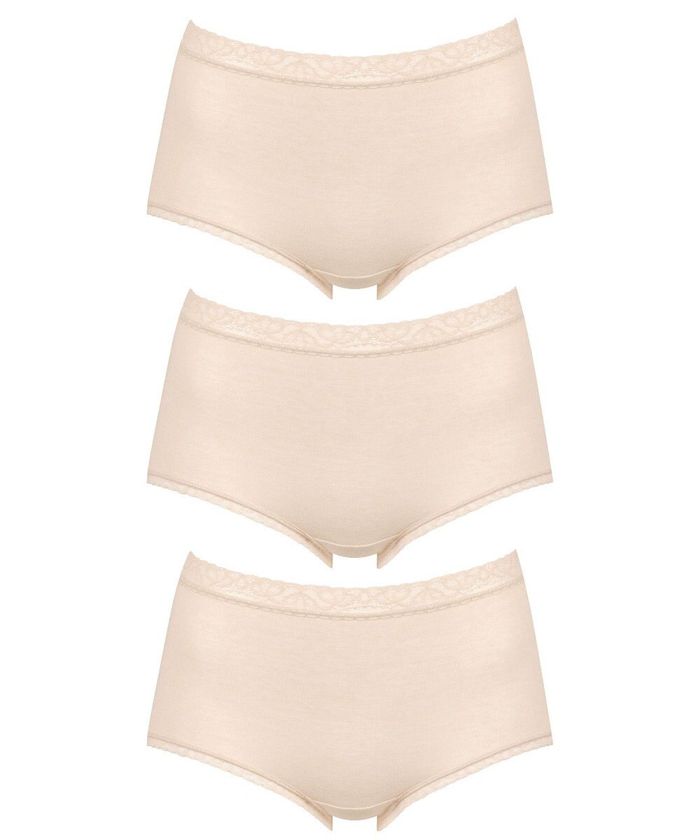 Wing ショーツ 【3枚セット】 綿混(身生地部) ここちよいフィット感 やさしい肌あたり 【デイリーフィットやわらかコットン】 はきこみ丈ふかめ EC3330 ウイング／ワコール 