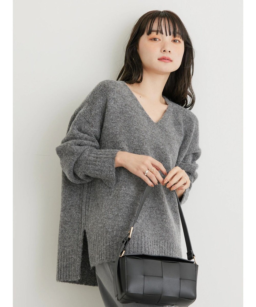 AMERICAN HOLIC ＭｉｘヤーンＶネックニットプルオーバー 