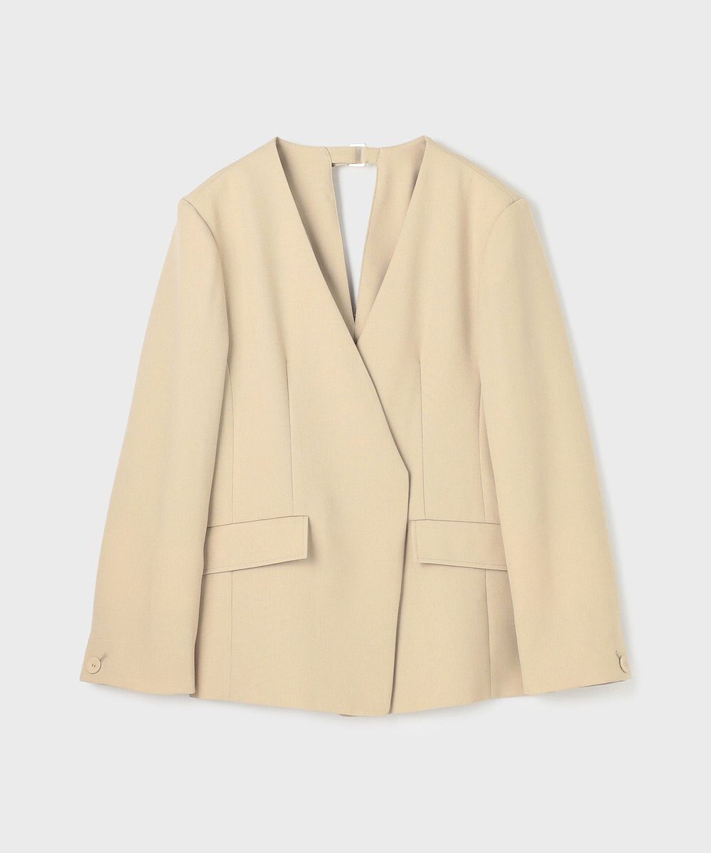 GRACE CONTINENTAL バックシャンノーカラージャケット 