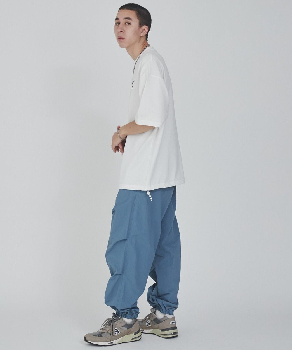 WEGO 【ウエストゴム/撥水/洗濯機可】ナイロンイージーパンツ 