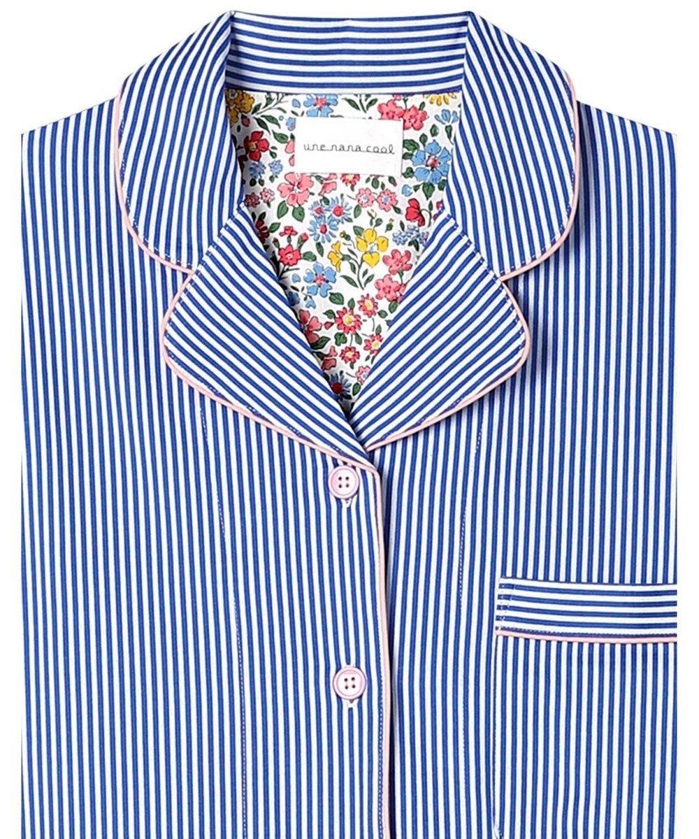 une nana cool 【綿混】ロンドンストライプ半袖パジャマ MADE WITH LIBERTY FABRIC 