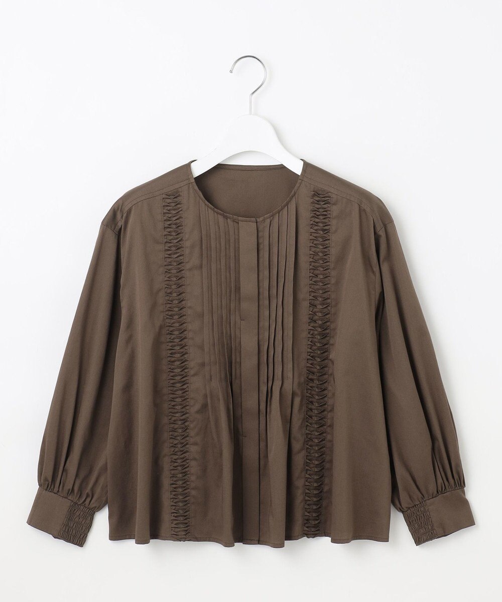 23区 S 【SLOW/一部店舗限定】ウォッシュドコットンサテン ブラウス 