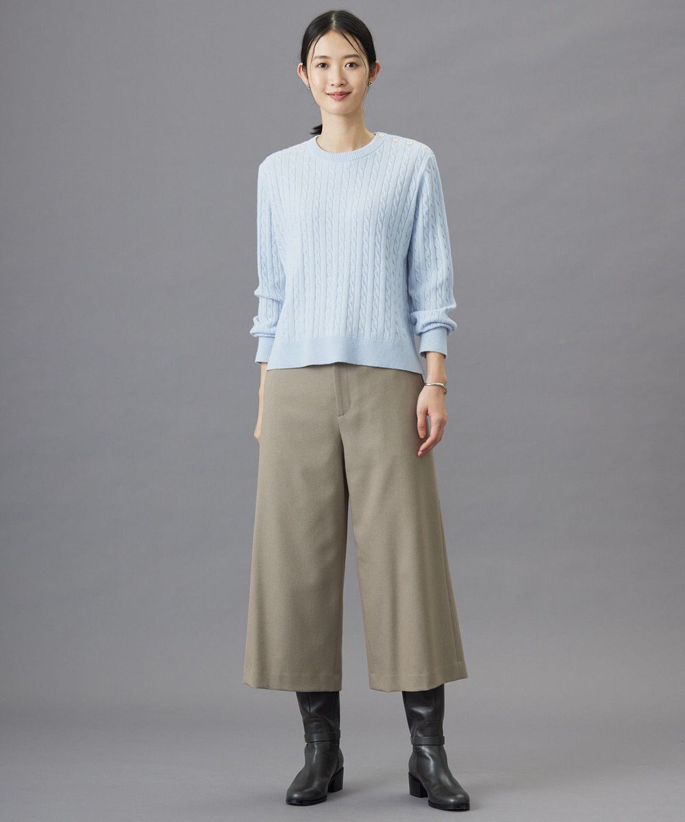 J.PRESS LADIES 【洗える】WOOL BLEND AIR クルーネック ニット 