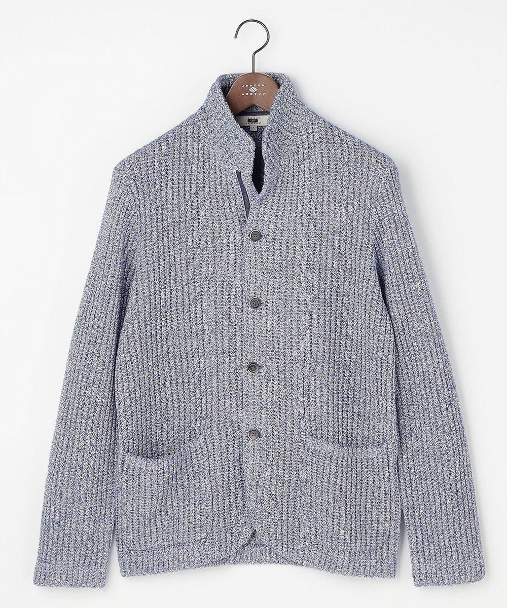 JOSEPH ABBOUD 【エコ素材和紙使用・日本素材】和紙杢メッシュクルーネック ニットジャケット 