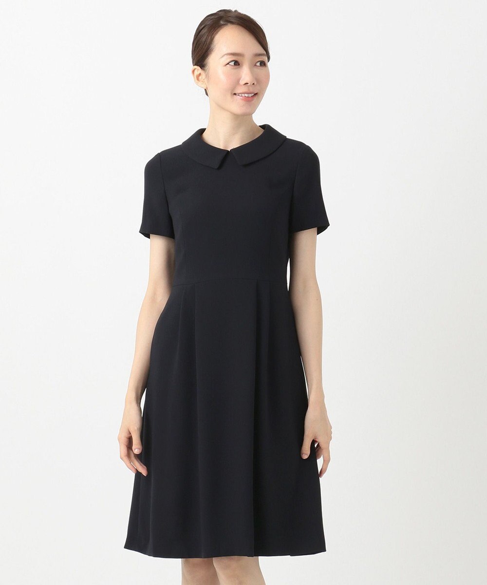 自由区 FORMAL 【お受験/セレモニーに】濃紺　洗える/衿取り外し　ワンピース+ジャケット 