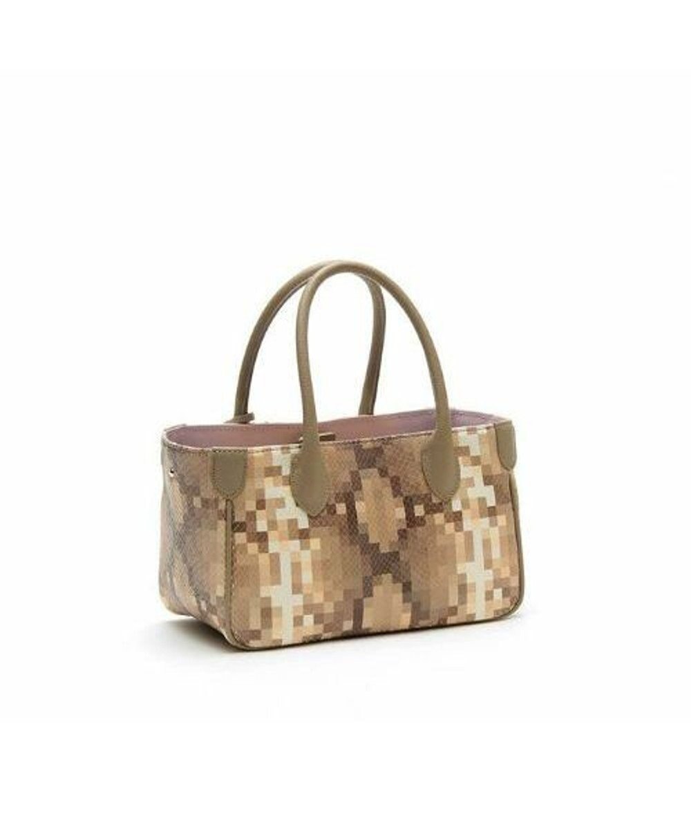 A.D.M.J. 【牛革】スネーク型押し/ミニトート(ショルダーストラップ付) 