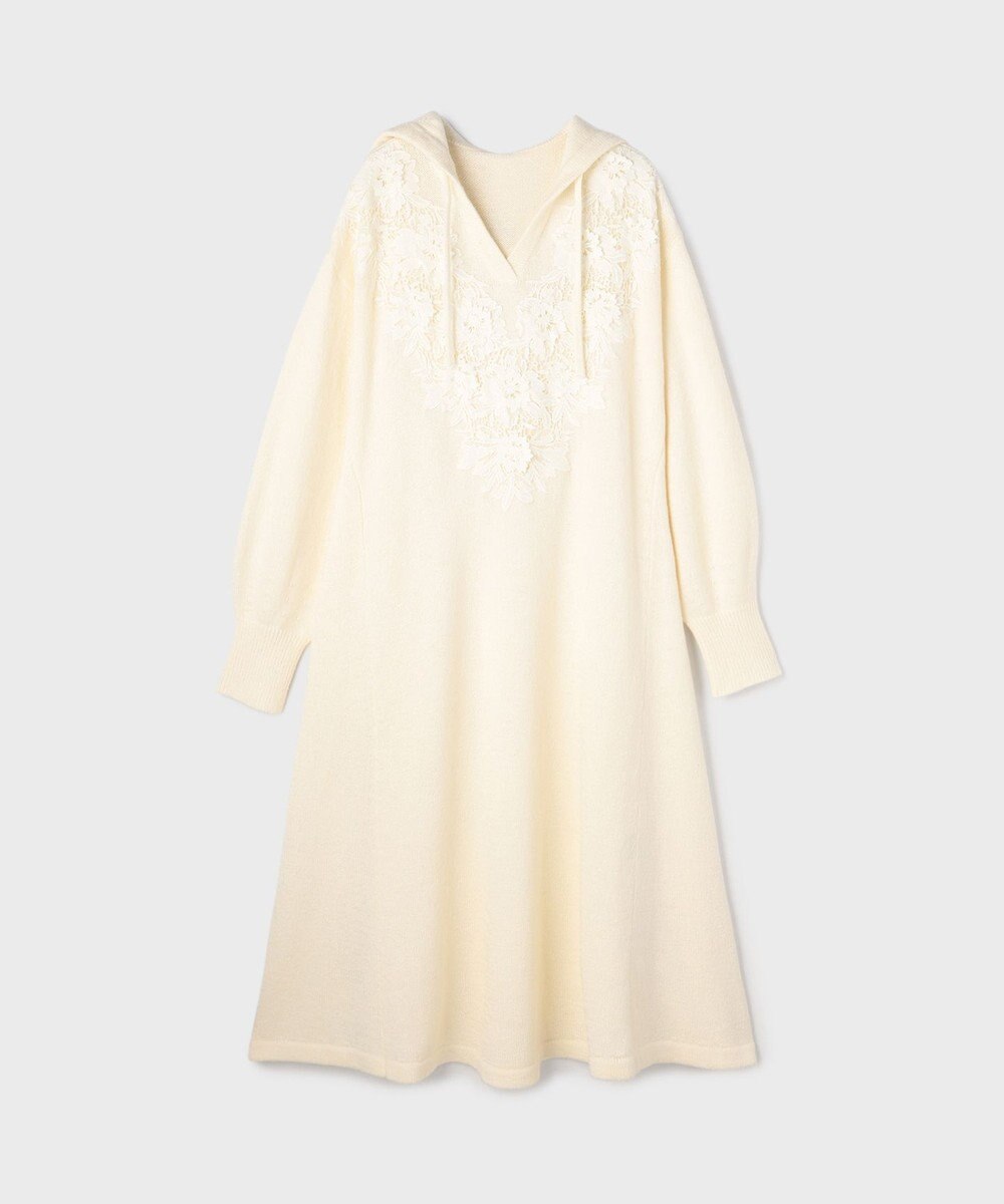 GRACE CONTINENTAL ケミカルレースニットワンピース 