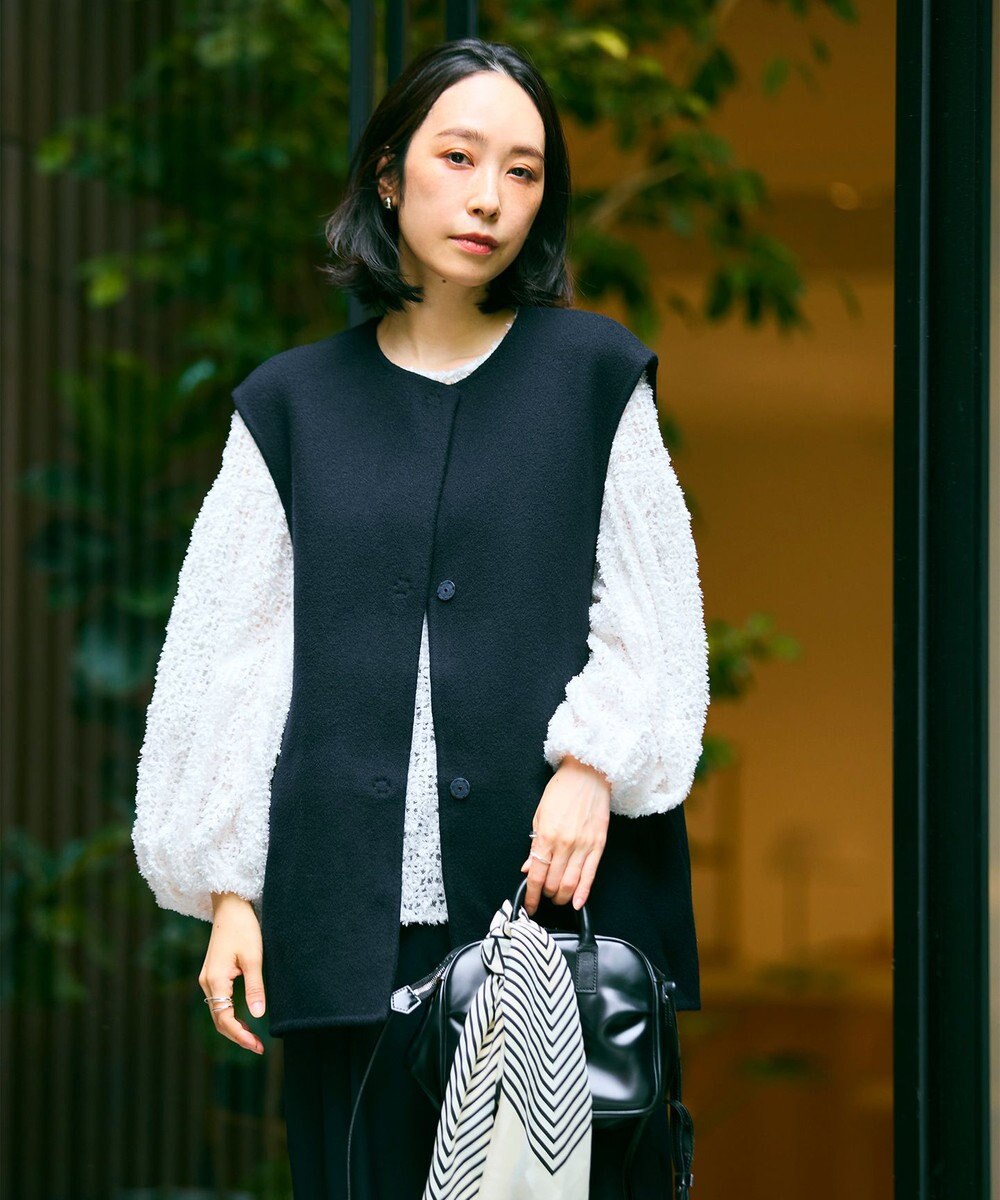 #Newans 【洗える】フィラッフィギャザースリーブブラウス 