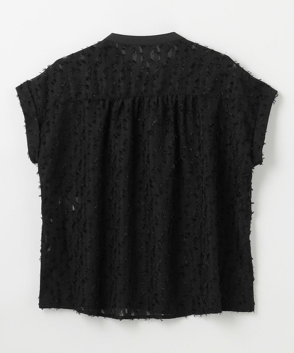 ANY 【洗濯機可】フェザーカットジャガードブラウス 